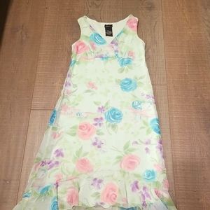 Flowery Mint Green Dress